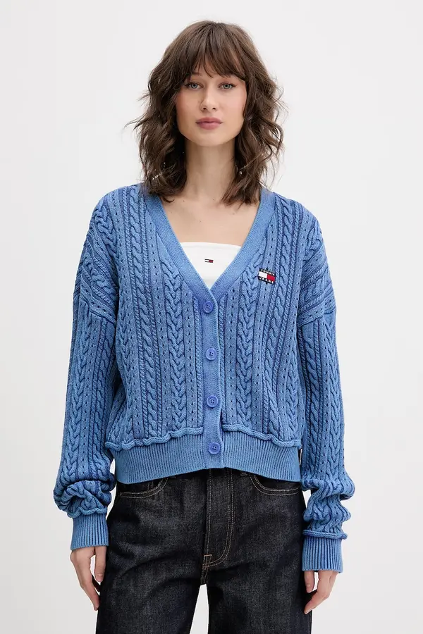 Tommy Jeans Tommy Jeans kardigan damski od pamuka