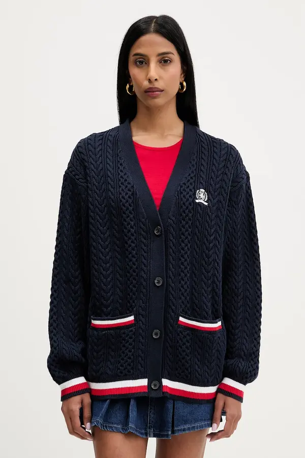 Tommy Jeans Tommy Jeans kardigan za žene od pamuka