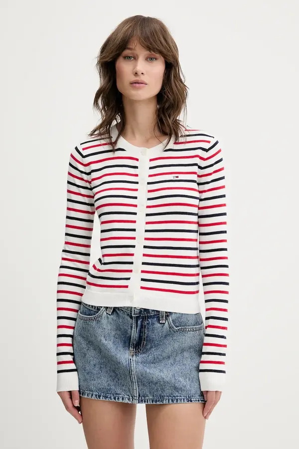 Tommy Jeans Tommy Jeans kardigan za žene od pamuka