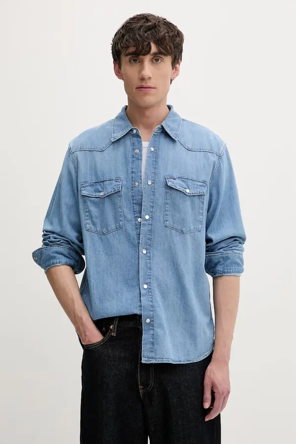 Tommy Jeans Tommy Jeans košulja za muškarce od pamuka