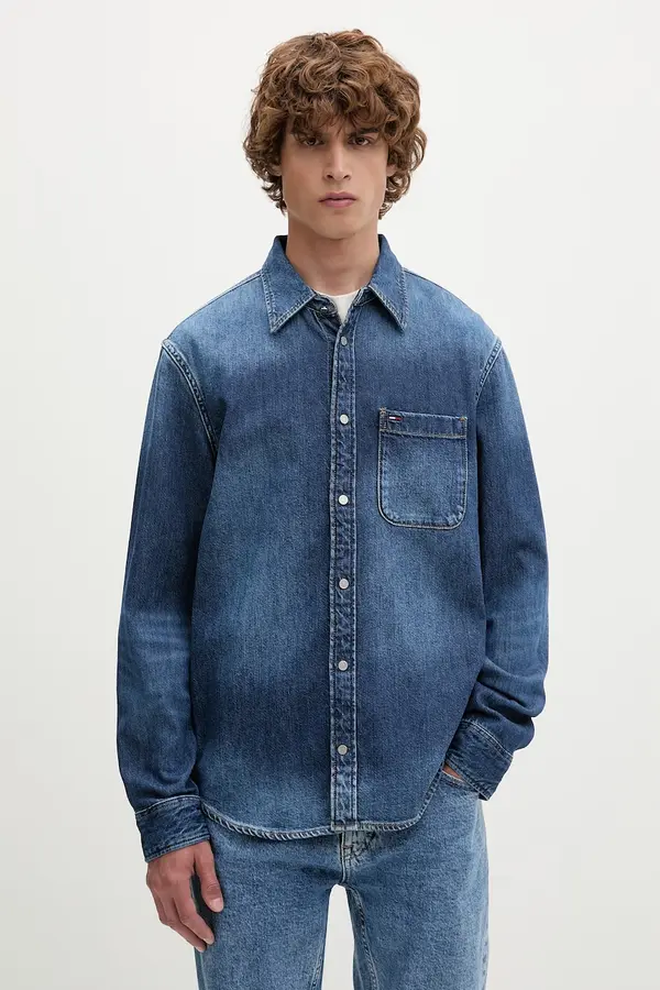 Tommy Jeans Tommy Jeans košulja za muškarce traper