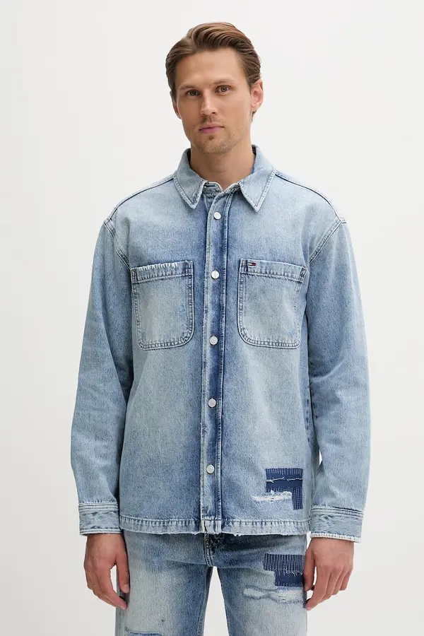 Tommy Jeans Tommy Jeans košulja za muškarce traper