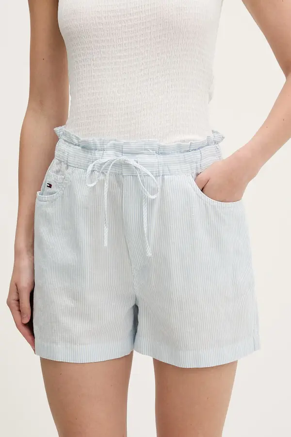 Tommy Jeans Tommy Jeans kratke hlače ženske lanene