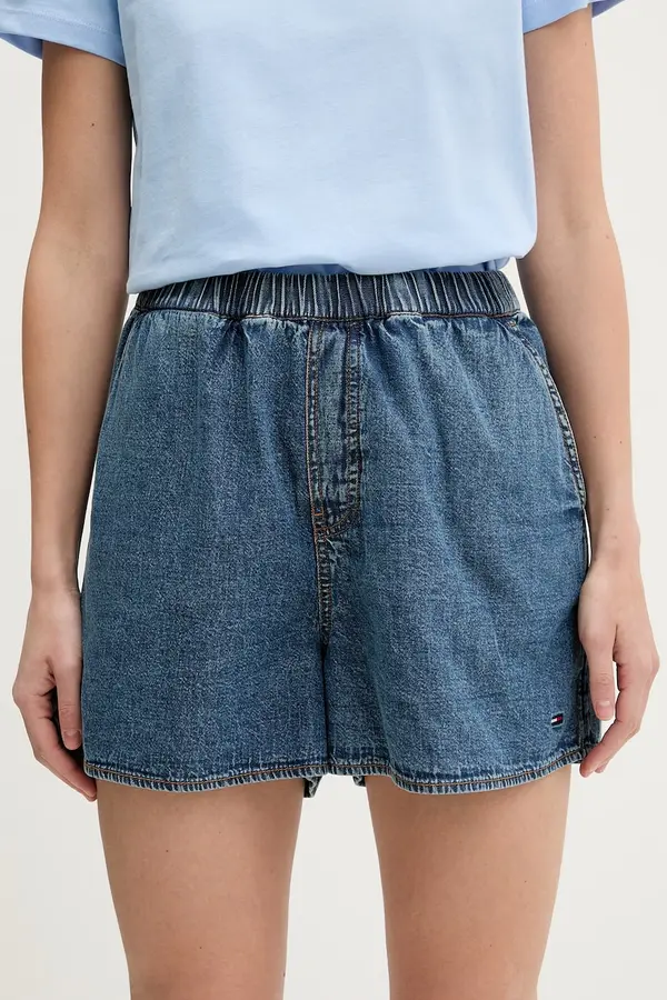 Tommy Jeans Tommy Jeans kratke hlače ženske od trapera