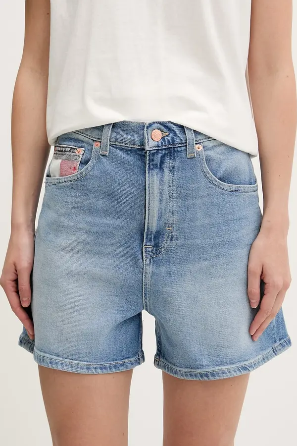 Tommy Jeans Tommy Jeans kratke hlače ženske od trapera