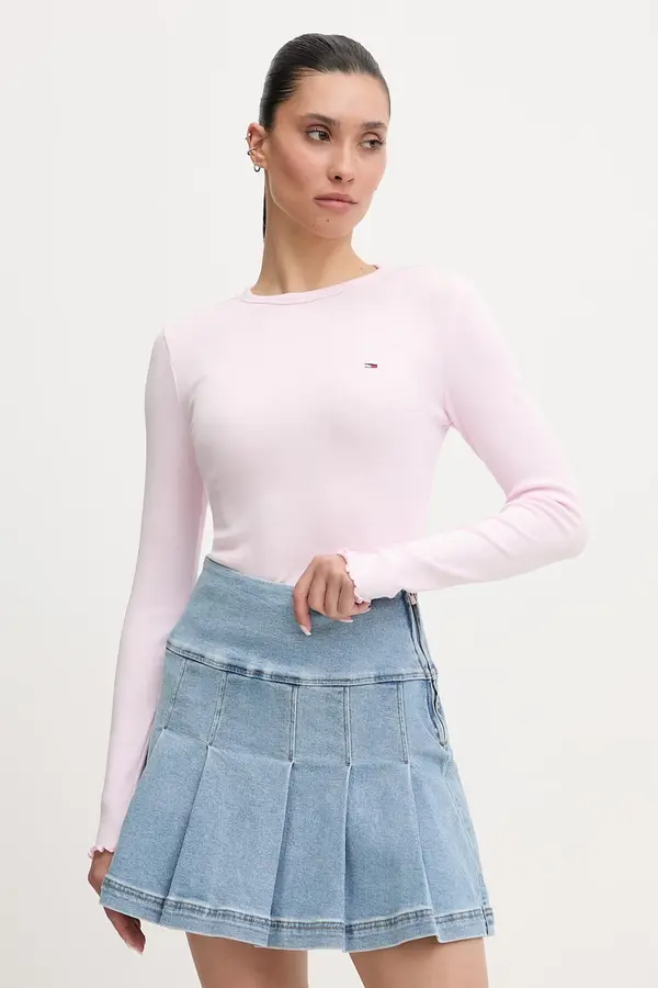 Tommy Jeans Tommy Jeans majica dugih rukava ženska od pamuka s elastanom