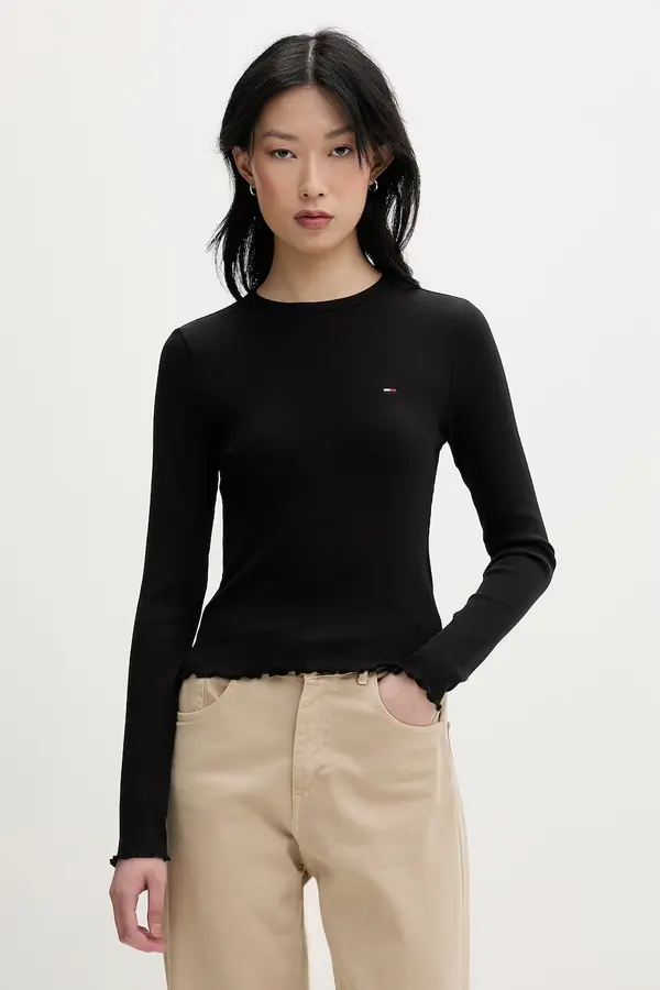 Tommy Jeans Tommy Jeans majica dugih rukava ženska od pamuka s elastanom