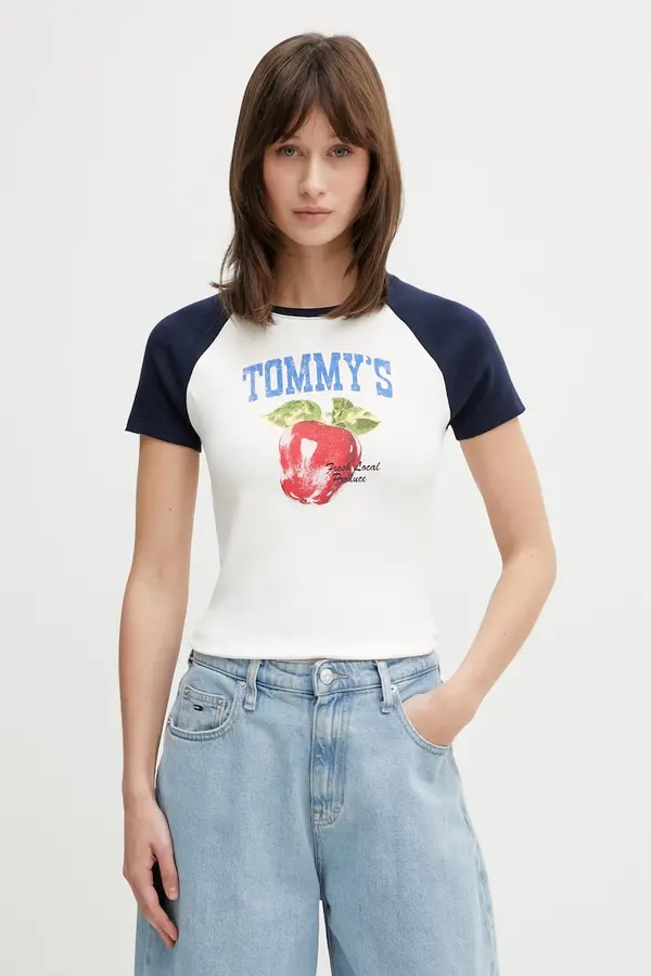 Tommy Jeans Tommy Jeans majica za žene od pamuka s elastanom