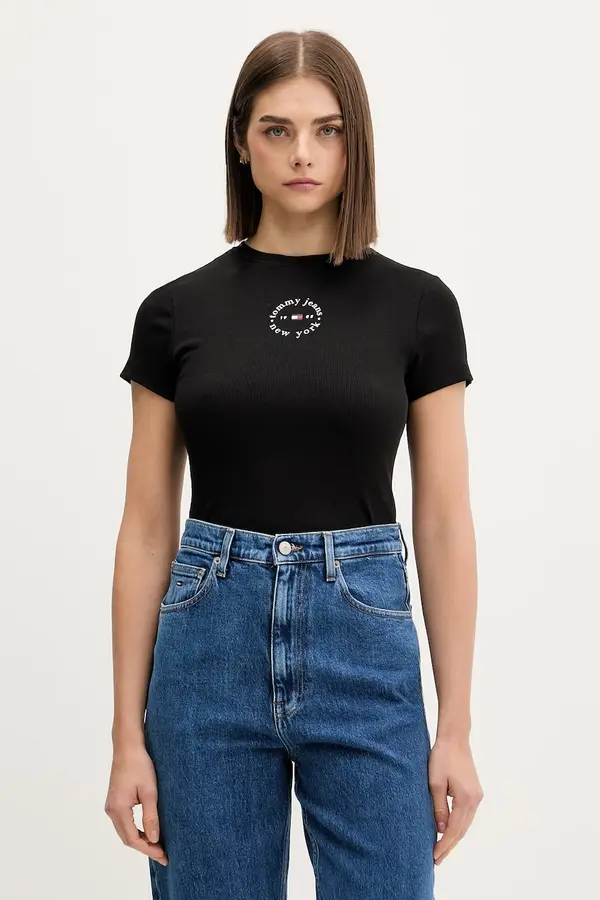 Tommy Jeans Tommy Jeans majica ženska od pamuka s elastanom