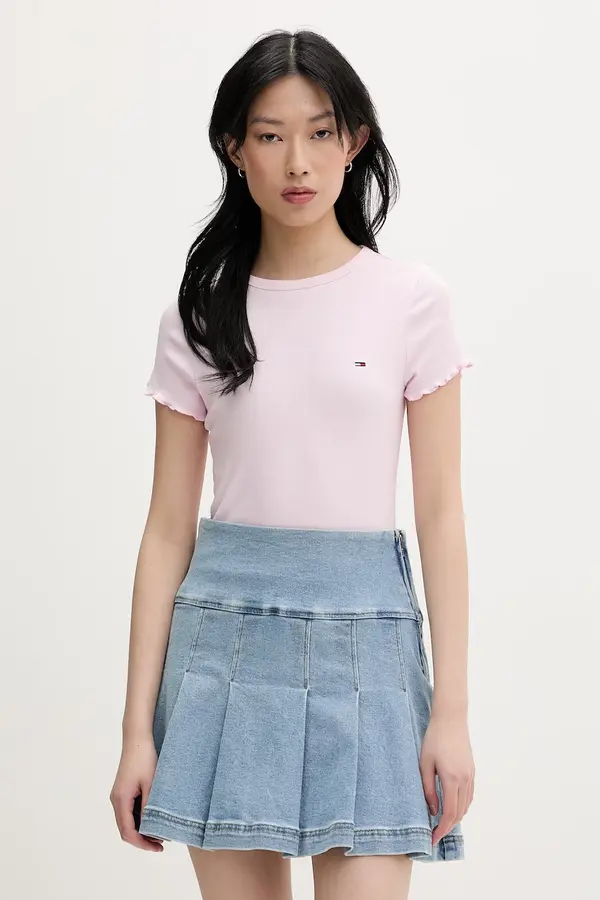 Tommy Jeans Tommy Jeans majica ženska od pamuka s elastanom