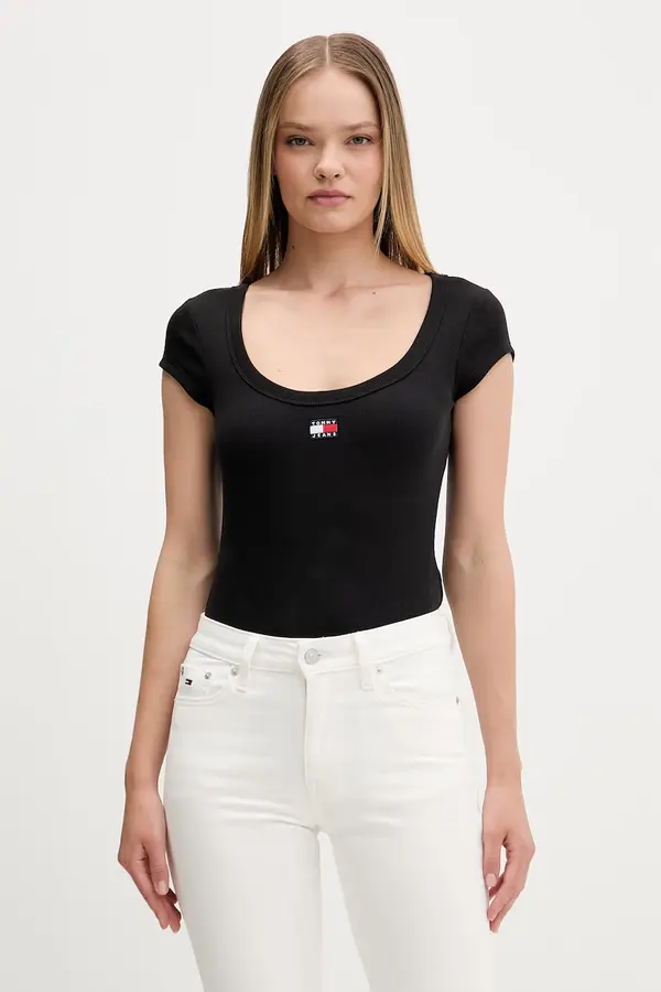 Tommy Jeans Tommy Jeans majica ženska pamučna s elastanom