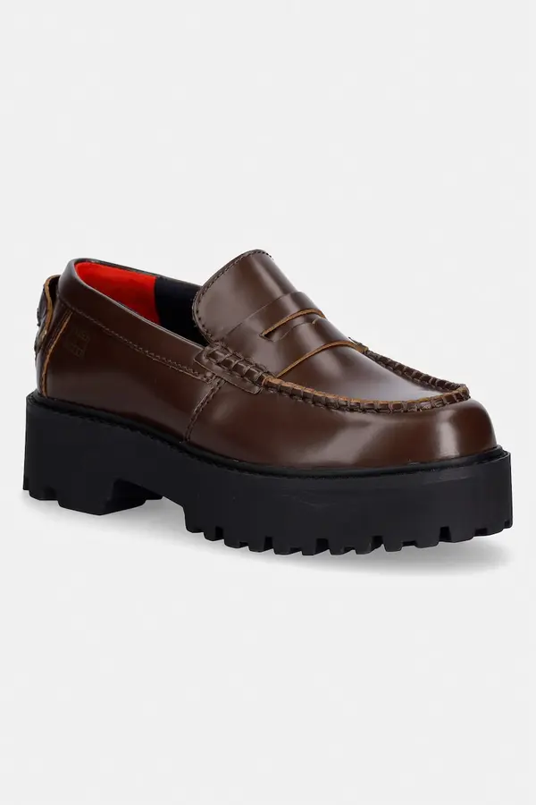Tommy Jeans Tommy Jeans mokasinke za žene kožne ARCHIVE '01 LEATHER LOAFER