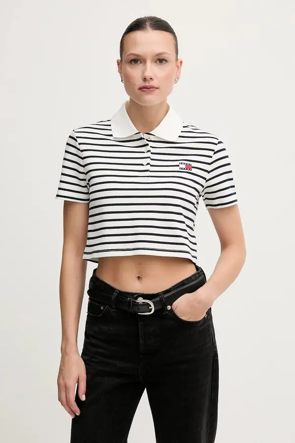 Tommy Jeans Tommy Jeans polo za žene od pamuka s elastanom