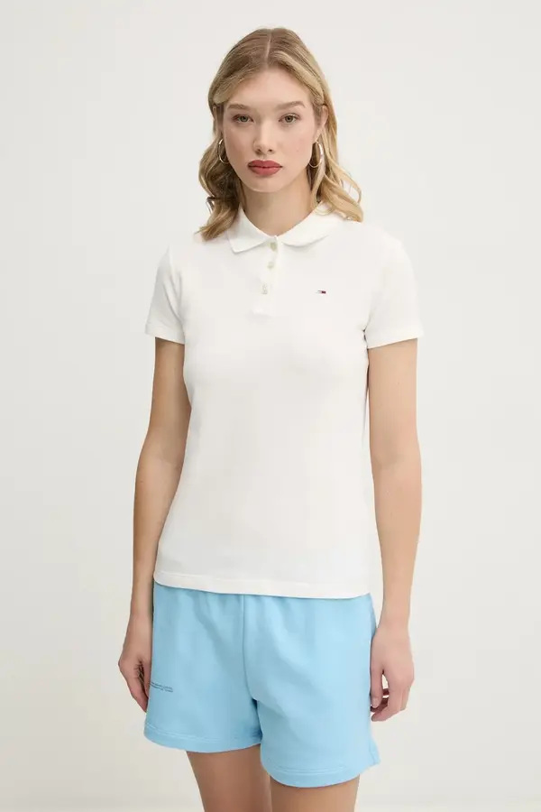 Tommy Jeans Tommy Jeans polo za žene od pamuka s elastanom