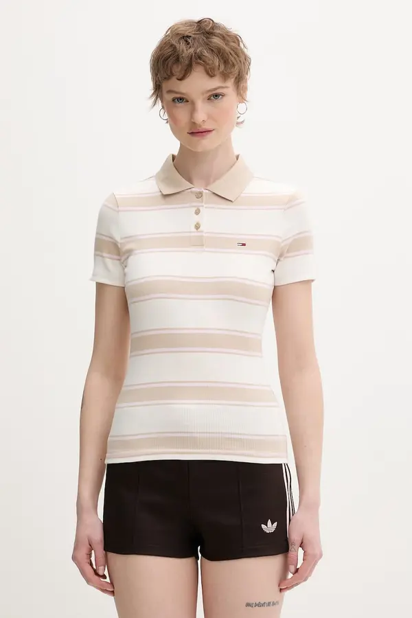 Tommy Jeans Tommy Jeans polo ženski pamučni s elastanom