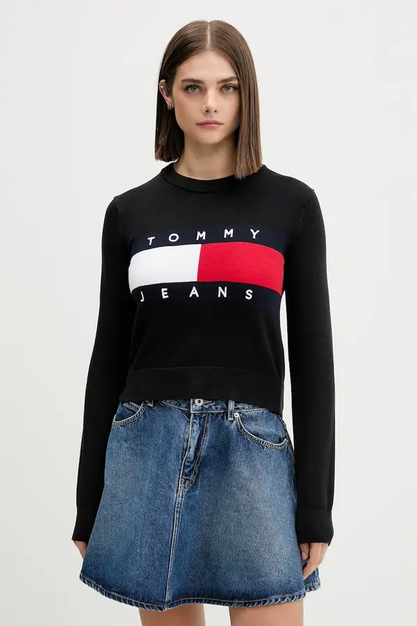 Tommy Jeans Tommy Jeans pulover za žene od pamuka