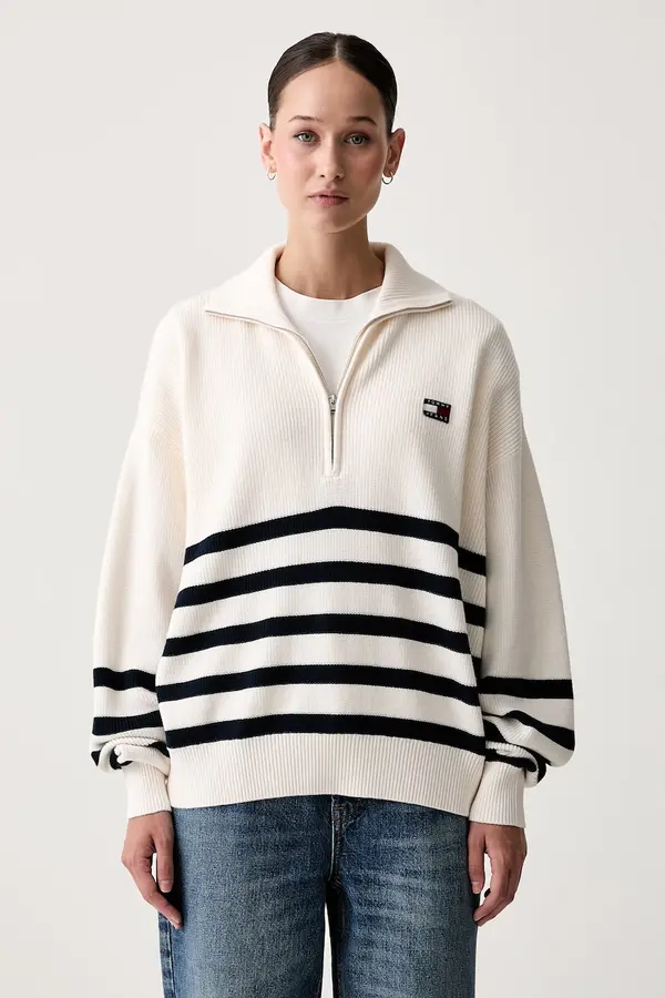Tommy Jeans Tommy Jeans pulover za žene od pamuka