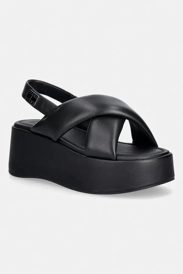 Tommy Jeans Tommy Jeans sandale s platformom za žene od kože TJW PADDED STRAPS WEDGES