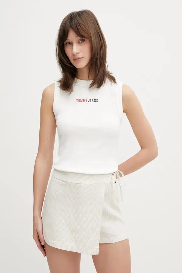 Tommy Jeans Tommy Jeans top ženski od pamuka s elastanom