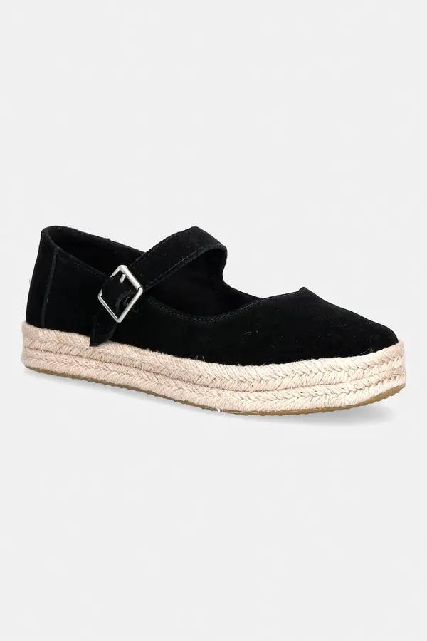 Toms Toms espadrile Mary Jane za žene od brušene kože CAROLINA MARY JANE