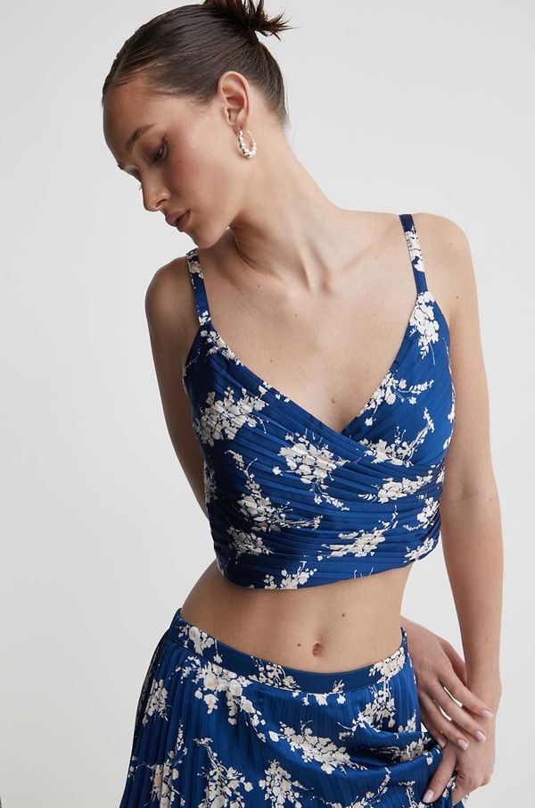 Abercrombie & Fitch Top Abercrombie & Fitch boja: tamno plava, s uzorkom