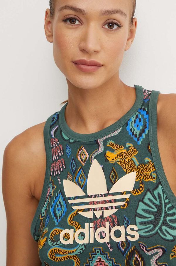 adidas Originals Top adidas Originals X Farm Rio za žene, boja: zelena, IW0798