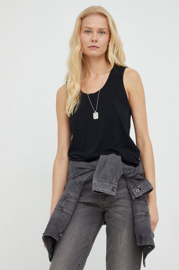 American Vintage Top American Vintage za žene, boja: crna