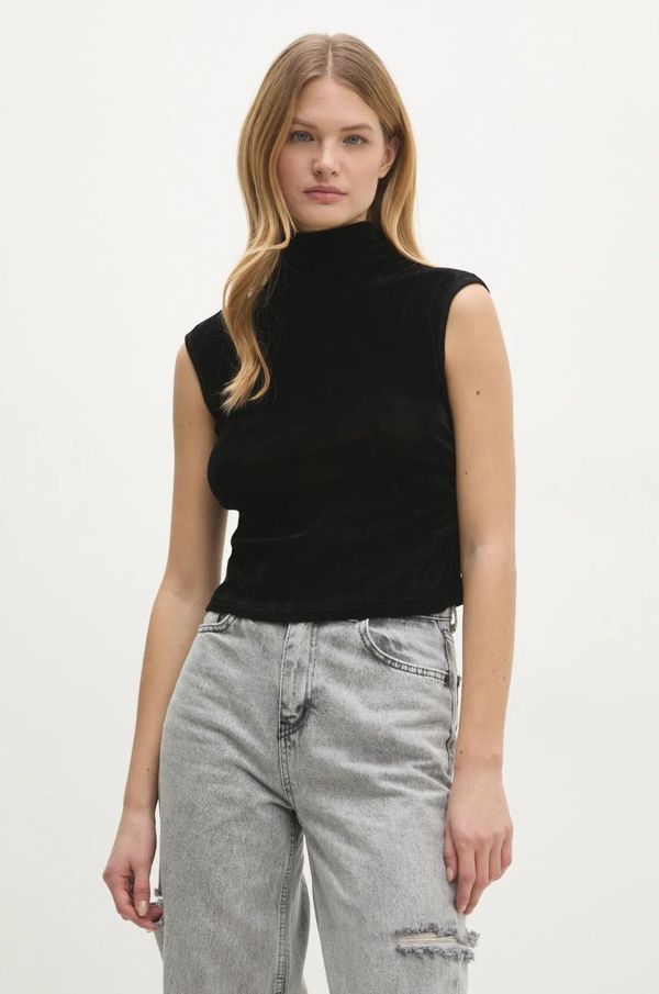 Answear Lab Top Answear Lab boja: crna, bez uzorka