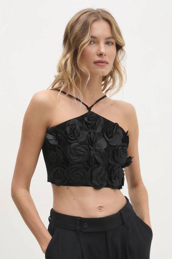 Answear Lab Top Answear Lab boja: crna, s aplikacijom