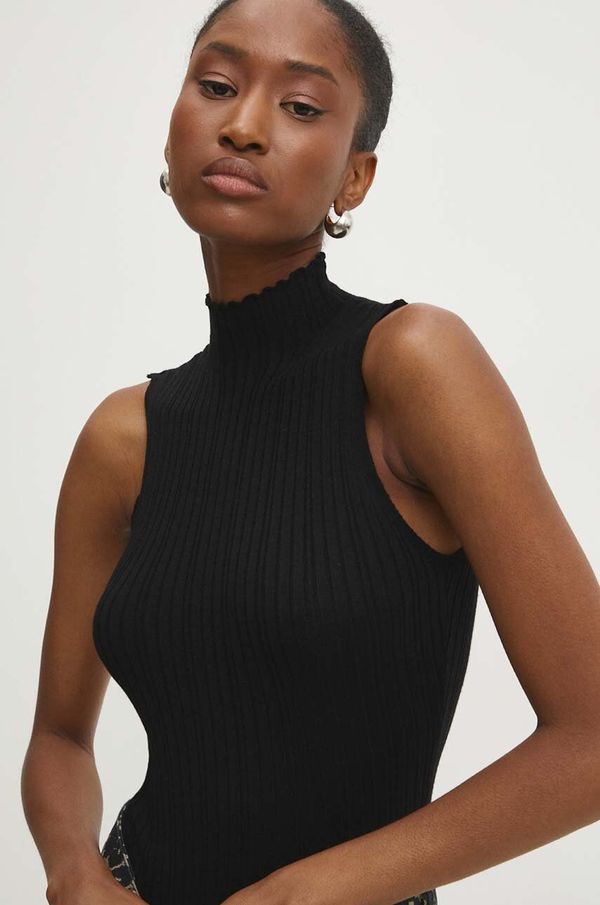 Answear Lab Top Answear Lab boja: crna, s poludolčevitom