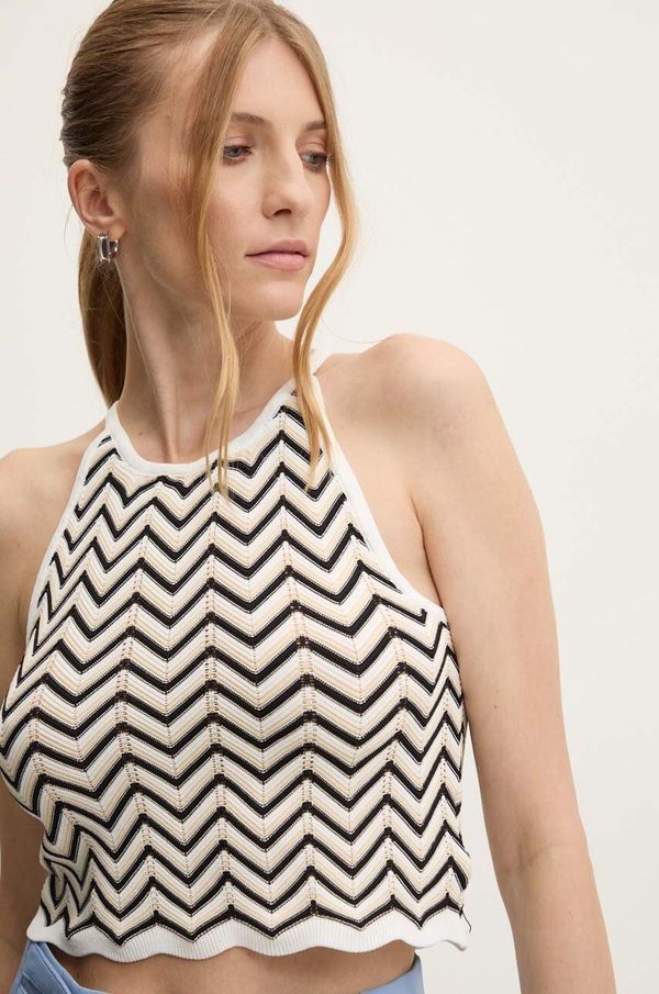 Answear Lab Top Answear Lab boja: crna, s uzorkom