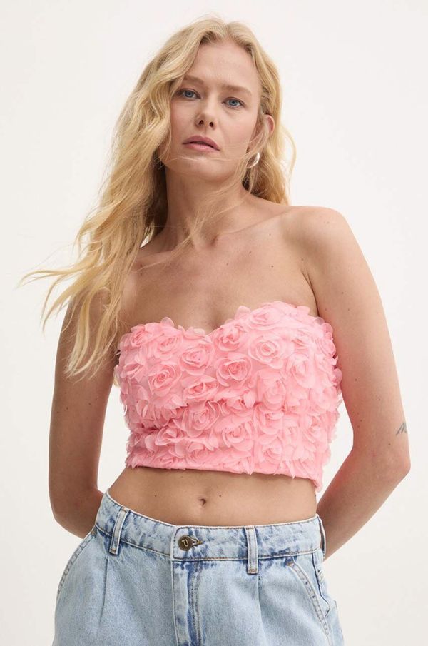 Answear Lab Top Answear Lab boja: ružičasta, bez uzorka