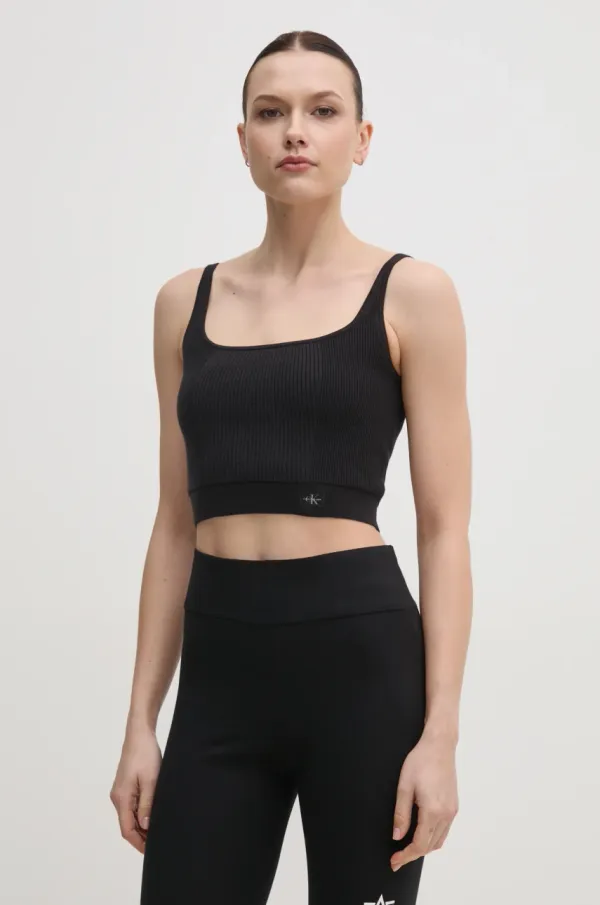 Calvin Klein Jeans Top Calvin Klein Jeans za žene, boja: crna, J20J225227