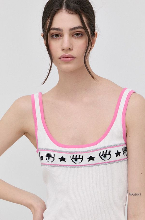 Chiara Ferragni Top Chiara Ferragni za žene, boja: bijela