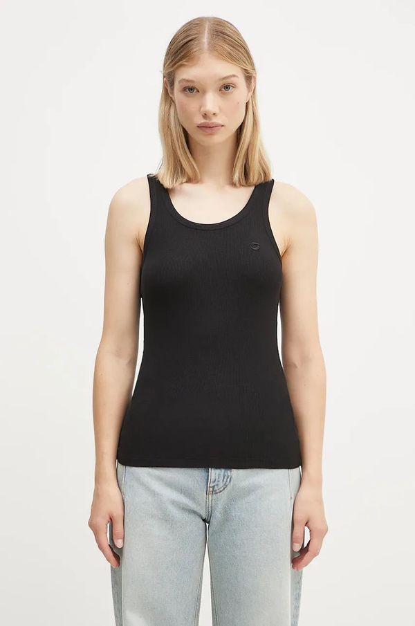 coperni Top Coperni Rib Logo Tank Top za žene, boja: crna, COPJS12F5006