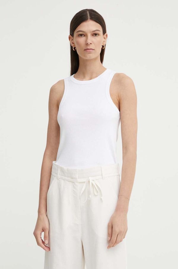 Day Birger et Mikkelsen Top Day Birger et Mikkelsen Alisson - Classic Rib za žene, boja: bijela, DAY100426