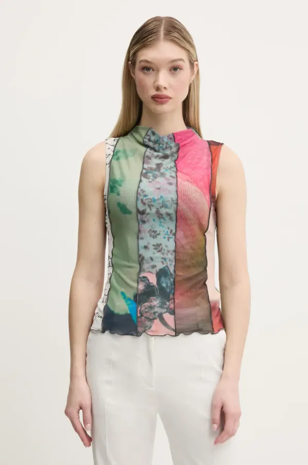 Desigual Top Desigual ST. JOHNS za žene, boja: zelena, 25SWTK87