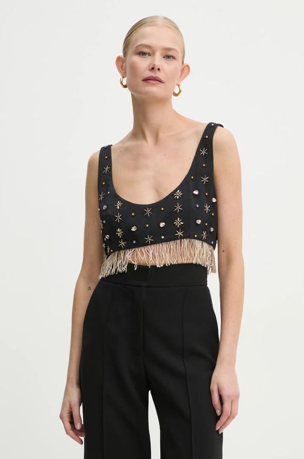 Forte Forte Top Forte Forte boja: crna, s aplikacijom, 13284_my top