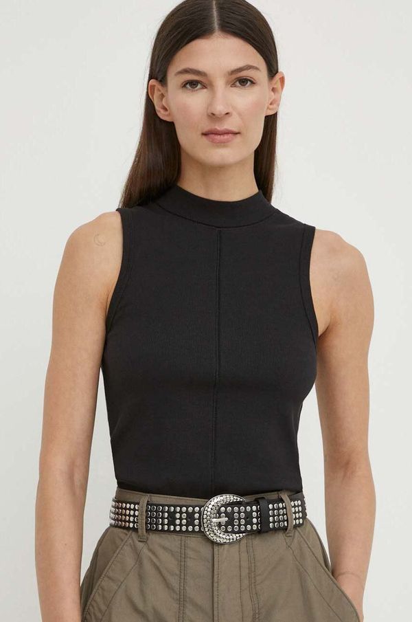 G-Star Raw Top G-Star Raw za žene, boja: crna, s poludolčevitom