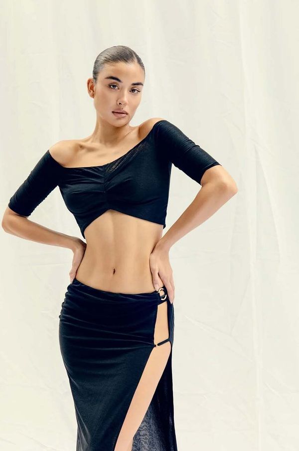 GOD SAVE QUEENS Top GOD SAVE QUEENS LAYLA TOP boja: crna, bez uzorka, GSQ-75-330