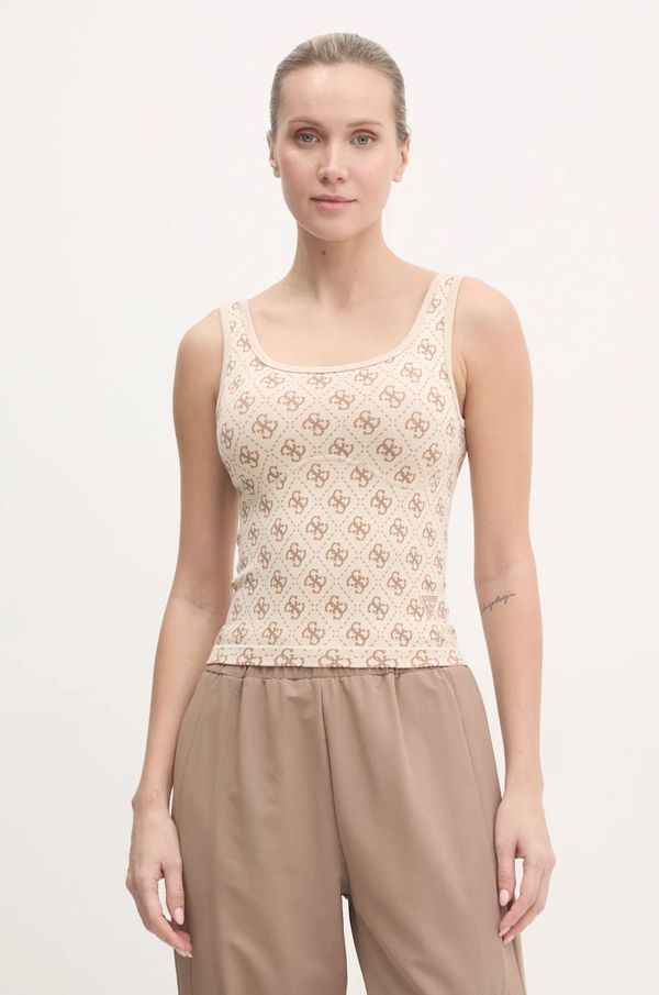 Guess Top Guess AURLIE za žene, boja: bež, V5RP04 Z3LF0