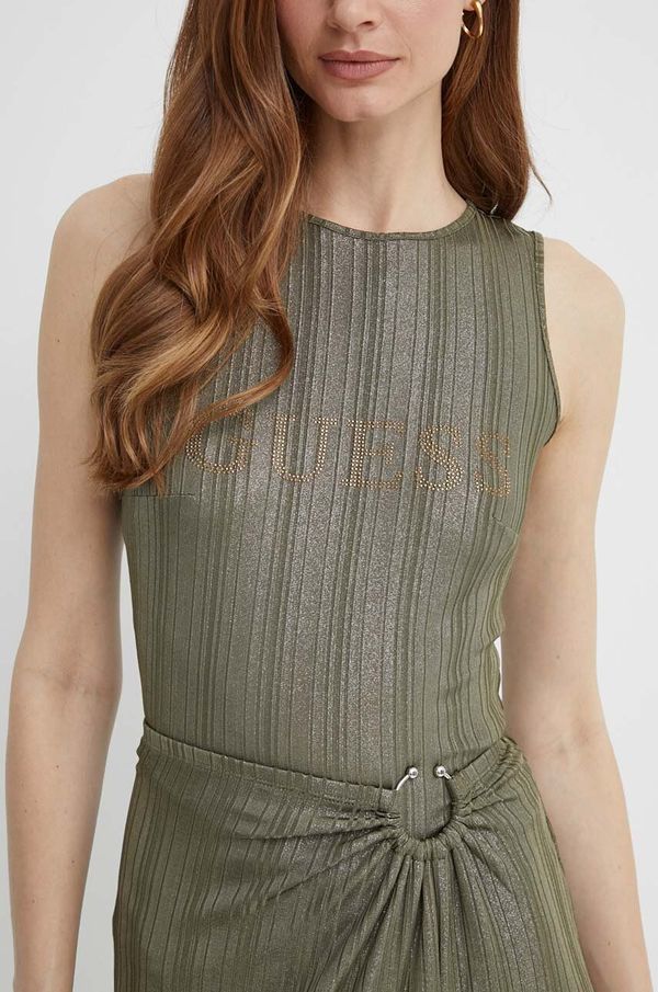 Guess Top Guess CRISTINA za žene, boja: zelena, W4GP04 KBYZ0