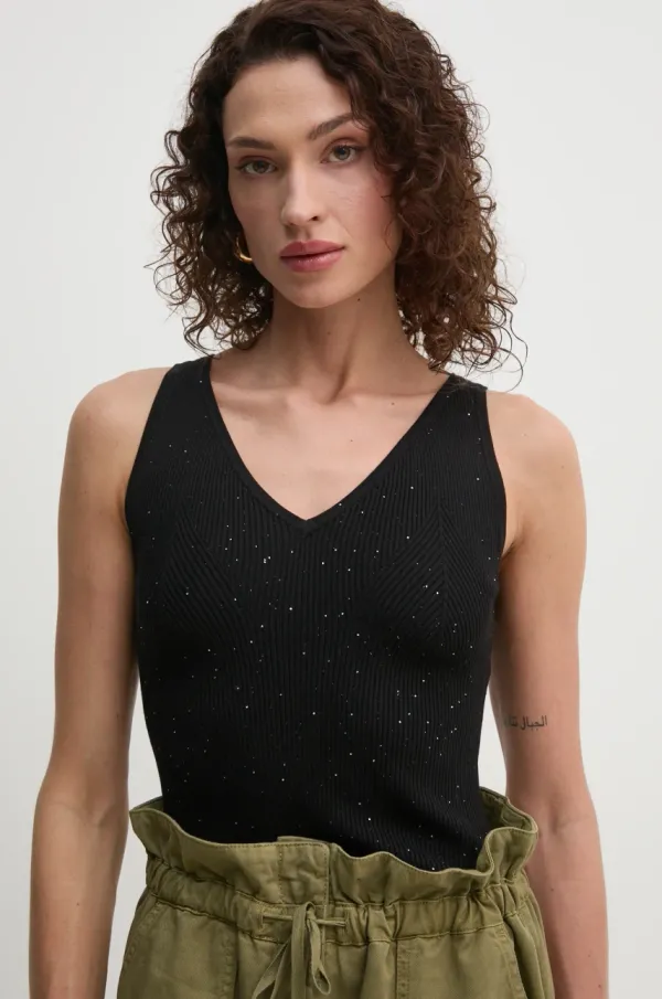 Guess Top Guess EDEN za žene, boja: crna, W5RR18 Z34O0