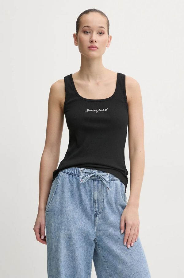 Guess Jeans Top Guess Jeans za žene, boja: crna, W5RP48 KA0H1