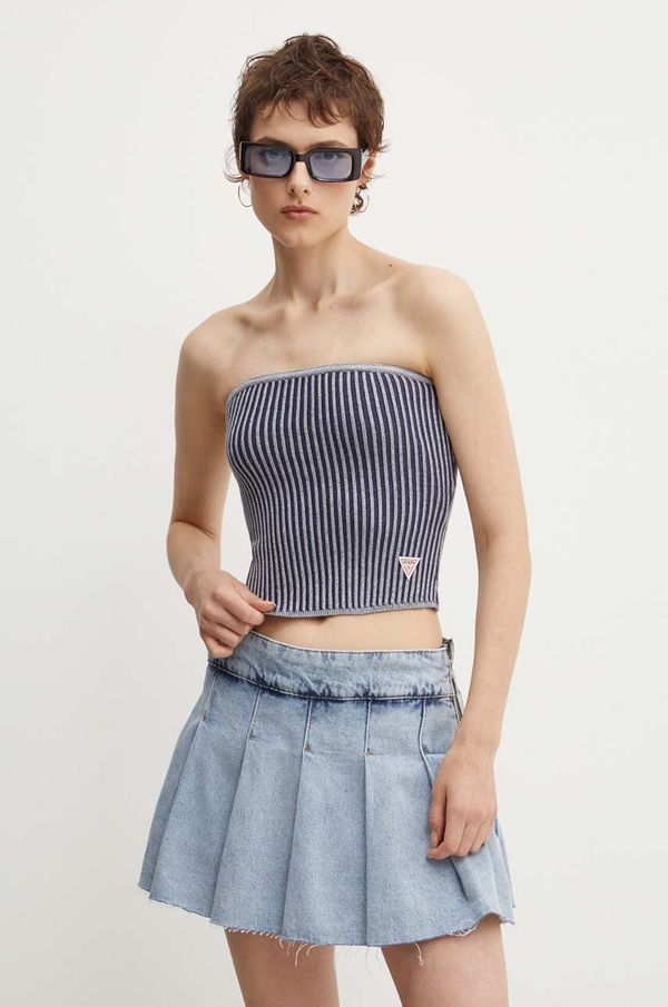 Guess Originals Top Guess Originals za žene, boja: tamno plava, otvorena leđa, W4YR27 Z1090