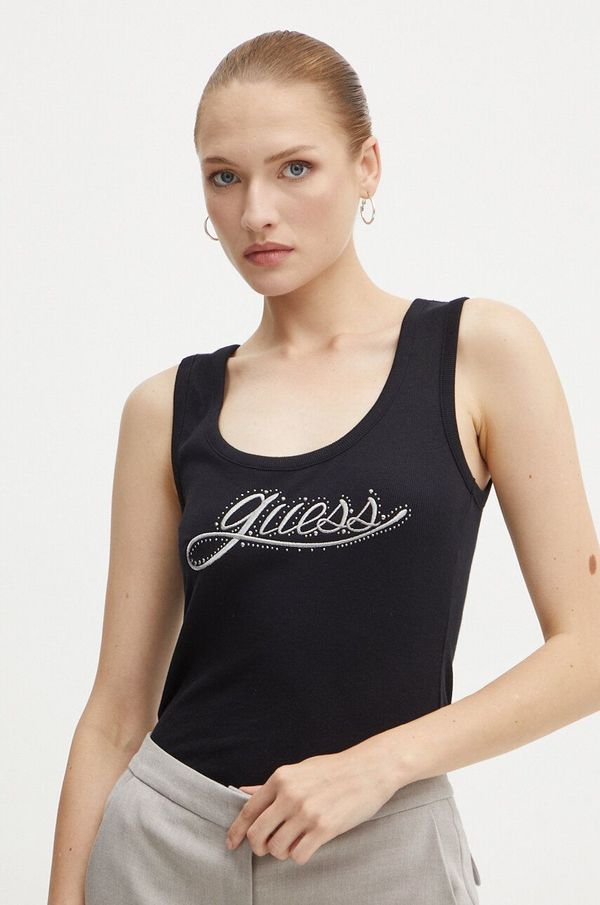 Guess Top Guess za žene, boja: crna, W4BP22 KA0H1