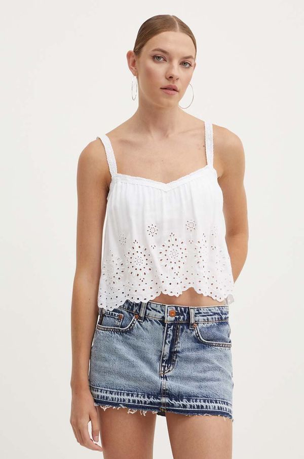 Hollister Co. Top Hollister Co. za žene, boja: bijela