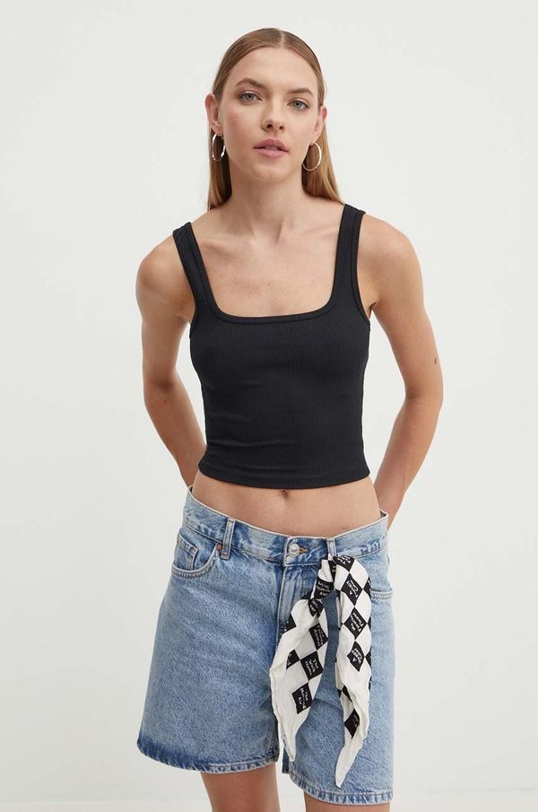 Hollister Co. Top Hollister Co. za žene, boja: crna