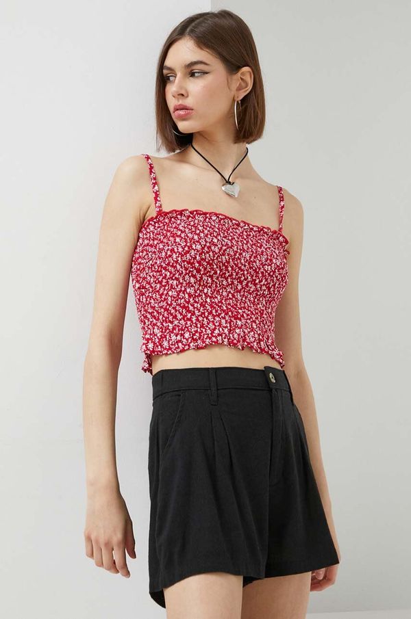 Hollister Co. Top Hollister Co. za žene, boja: crvena