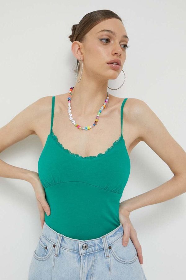 Hollister Co. Top Hollister Co. za žene, boja: zelena